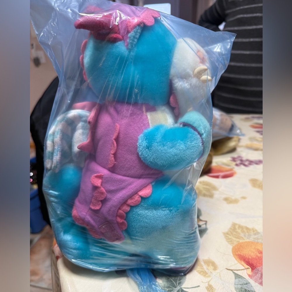 Plush Dragon Toy - Blue and Purple